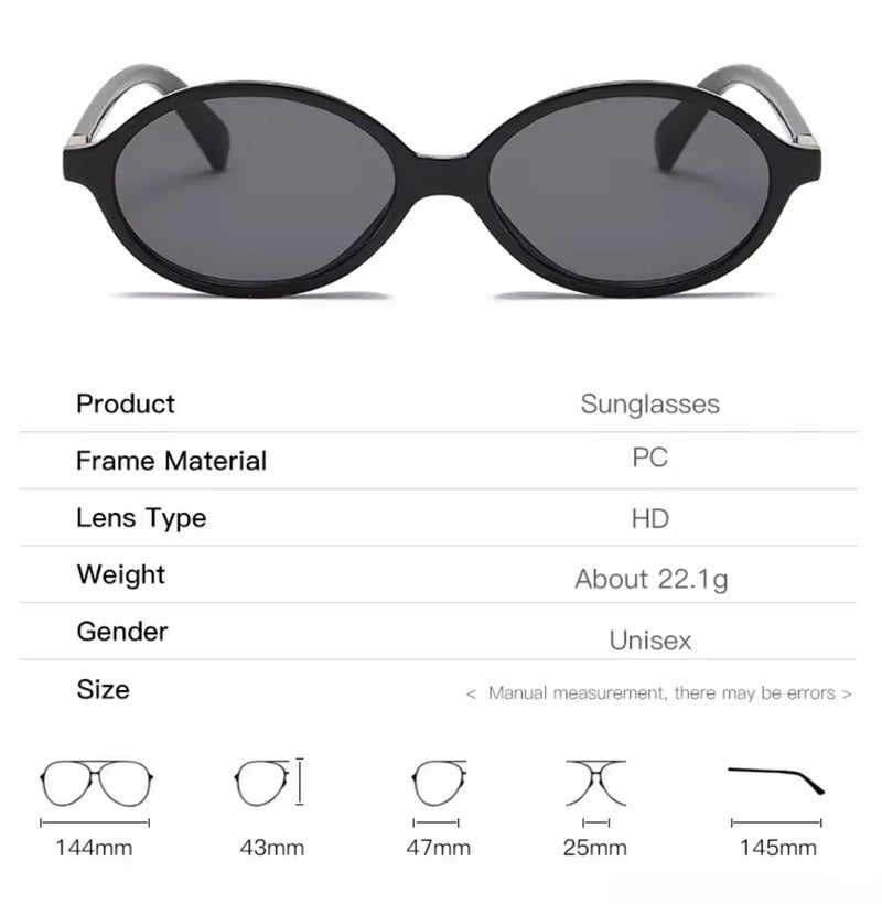 korico Trivon Transparent Black Full Rim Oval Sunglasses - Image 3